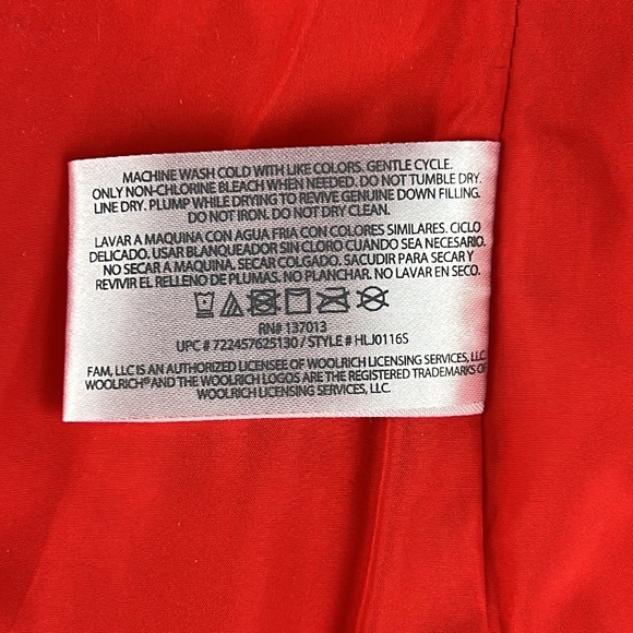 Woolrich Diamond Quilted Down Puffer Vest, Zip Front  Sz: S/CH - Picture 8 of 10